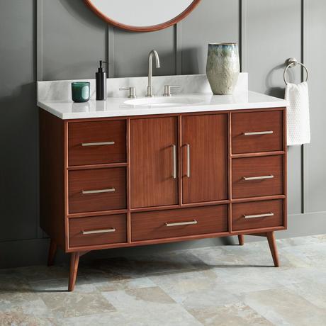 48" Novak Mahogany Vanity - Undermount Sink - True Walnut