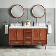 60" Novak Mahogany Double Vanity - Rectangular Undermount Sinks - True Walnut, , large image number 2