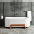 67" Conroy Acrylic Freestanding Tub with Wood Stand, , large image number 9