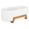 67" Conroy Acrylic Freestanding Tub with Wood Stand - Teak, , large image number 1