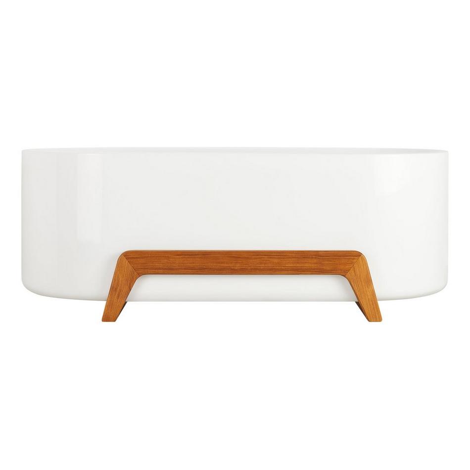 67" Conroy Acrylic Freestanding Tub with Wood Stand - Teak, , large image number 2