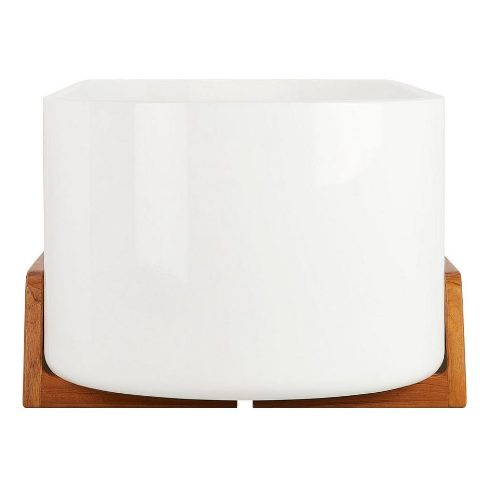 67" Conroy Acrylic Freestanding Tub with Wood Stand - Teak, , large image number 3