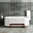 67" Conroy Acrylic Freestanding Tub with Wood Stand - True Walnut, , large image number 0