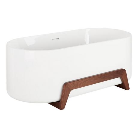 67" Conroy Acrylic Freestanding Tub with Wood Stand