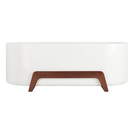 67" Conroy Acrylic Freestanding Tub with Wood Stand
