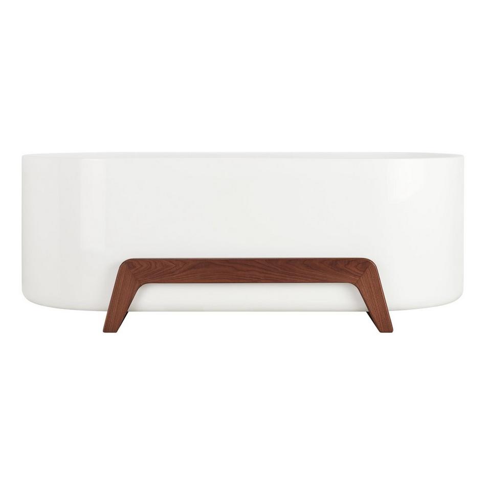 67" Conroy Acrylic Freestanding Tub with Wood Stand - True Walnut, , large image number 2