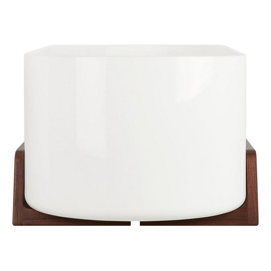 67" Conroy Acrylic Freestanding Tub with Wood Stand - True Walnut, , large image number 3
