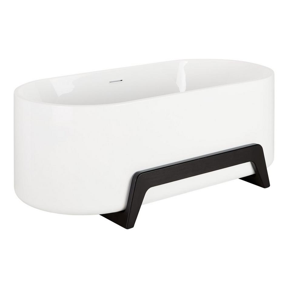 67" Conroy Acrylic Freestanding Tub with Wood Stand, , large image number 1