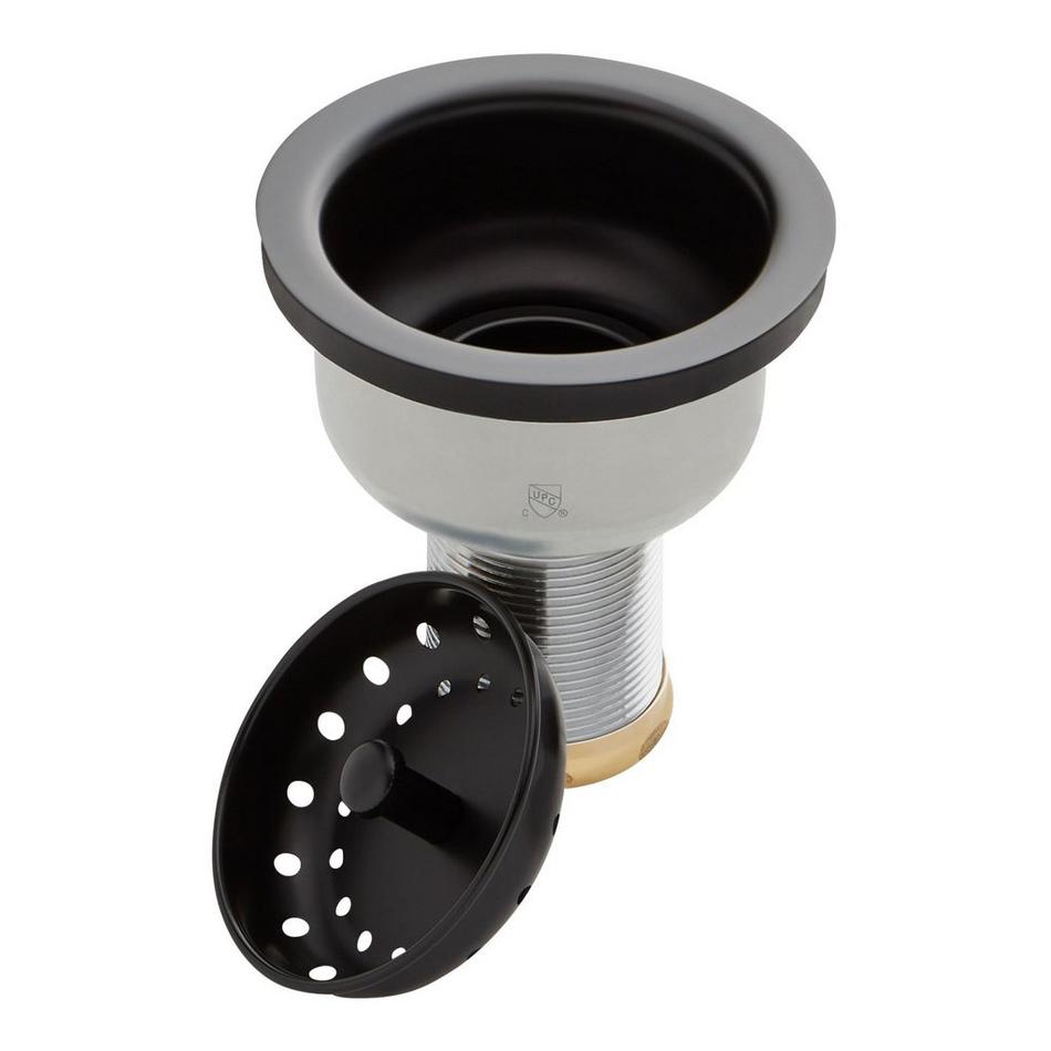 Deep Strainer Basket with Lift Stopper - 3-1/2" - Matte Black, , large image number 2