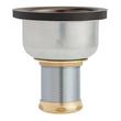 Deep Strainer Basket with Lift Stopper - 3-1/2" - Oil Rubbed Bronze, , large image number 1