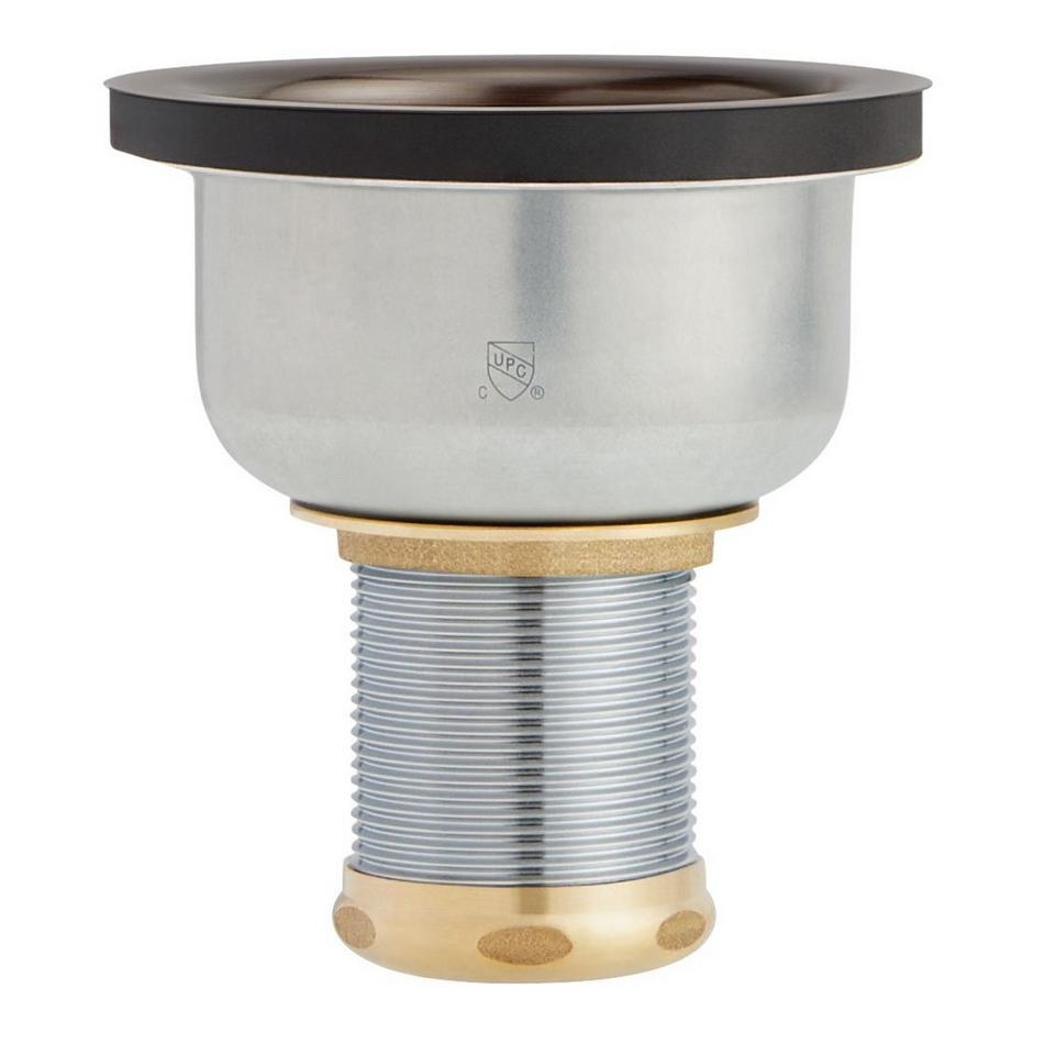 Deep Strainer Basket with Lift Stopper - 3-1/2" - Oil Rubbed Bronze, , large image number 1