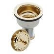 Deep Strainer Basket with Lift Stopper - 3-1/2" - Polished Brass, , large image number 2