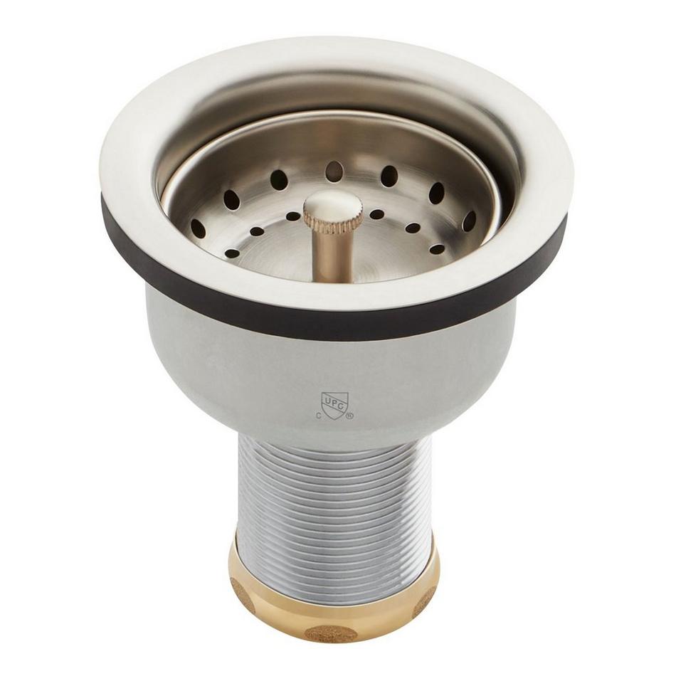 Deep Strainer Basket with Lift Stopper - 3-1/2" - Stainless Steel, , large image number 0