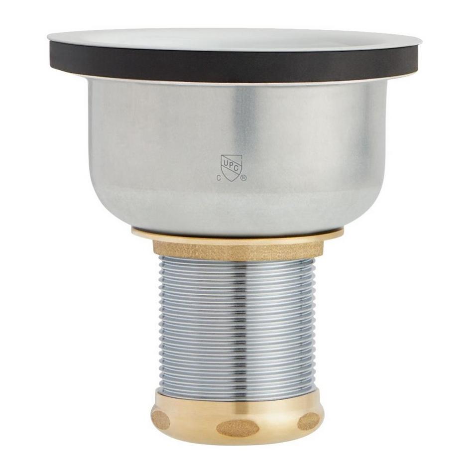 Deep Strainer Basket with Lift Stopper - 3-1/2" - Matte White, , large image number 1