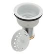 Deep Strainer Basket with Lift Stopper - 3-1/2" - Matte White, , large image number 2