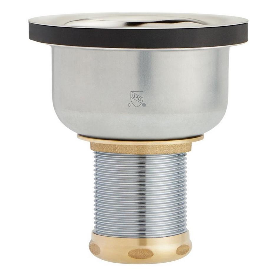 Deep Strainer Basket with Lift Stopper - 3-1/2" - Polished Nickel, , large image number 1