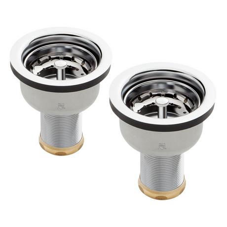 Set of 2 - Deep Strainer Basket with Lift Stopper - 3-1/2"