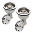 Set of 2 - Deep Strainer Basket with Lift Stopper - 3-1/2" - Chrome, , large image number 2