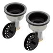 Set of 2 - Deep Strainer Basket with Lift Stopper - 3-1/2" - Matte Black, , large image number 2