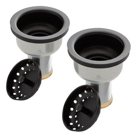 Set of 2 - Deep Strainer Basket with Lift Stopper - 3-1/2"
