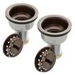 Set of 2 - Deep Strainer Basket with Lift Stopper - 3-1/2" - Oil Rubbed Bronze, , large image number 2
