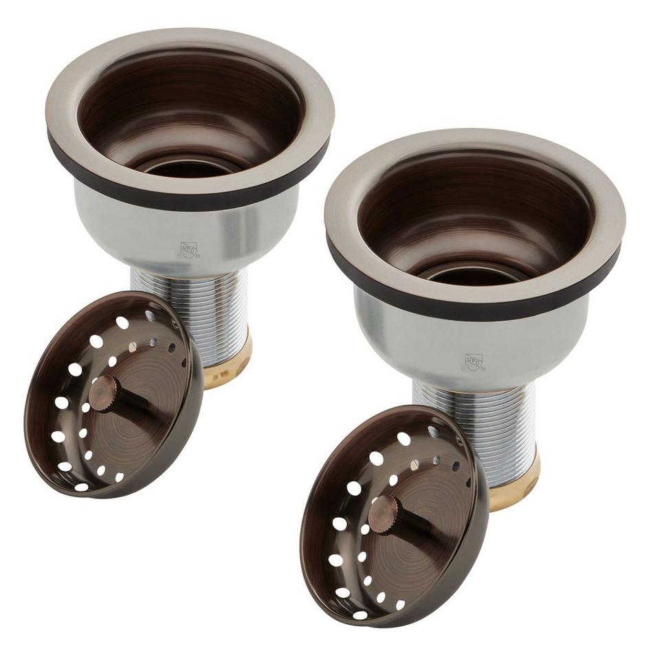 Set of 2 - Deep Strainer Basket with Lift Stopper - 3-1/2" - Oil Rubbed Bronze, , large image number 2