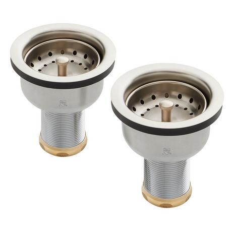 Set of 2 - Deep Strainer Basket with Lift Stopper - 3-1/2"