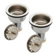 Set of 2 - Deep Strainer Basket with Lift Stopper - 3-1/2" - Stainless Steel, , large image number 2