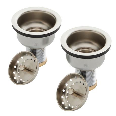 Set of 2 - Deep Strainer Basket with Lift Stopper - 3-1/2"