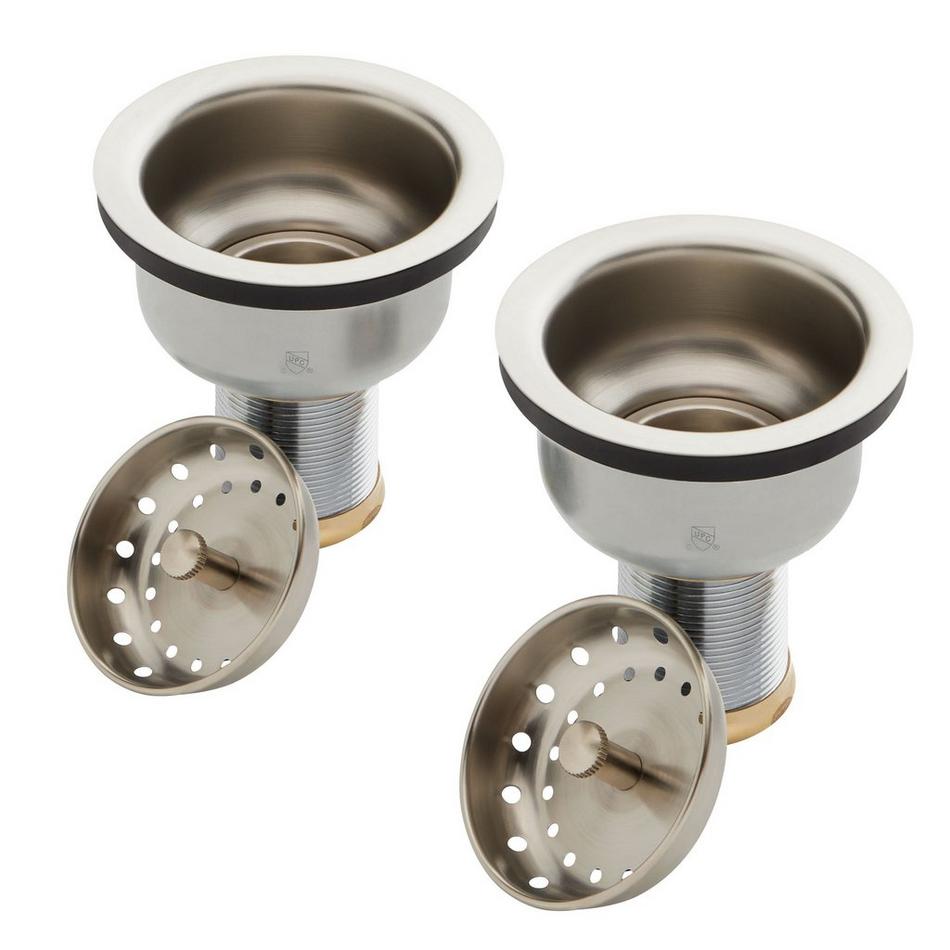 Set of 2 - Deep Strainer Basket with Lift Stopper - 3-1/2" - Stainless Steel, , large image number 2