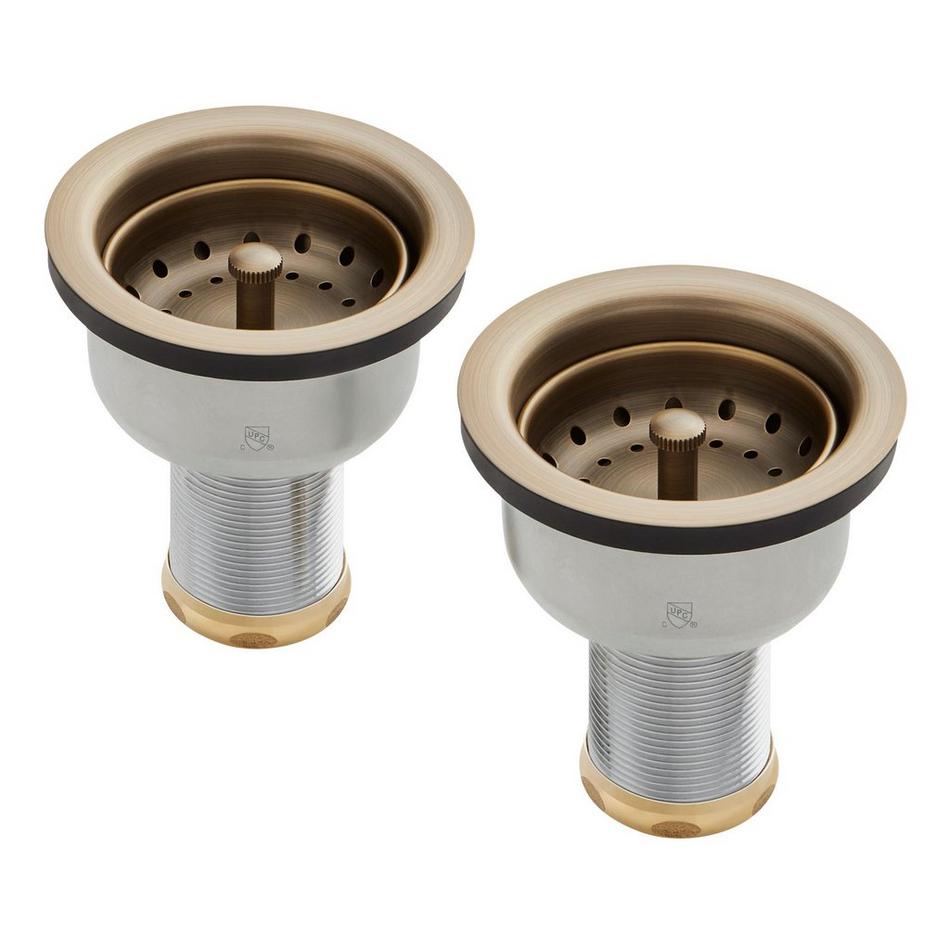 Set of 2 - Deep Strainer Basket with Lift Stopper - 3-1/2", , large image number 0