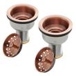 Set of 2 - Deep Strainer Basket with Lift Stopper - 3-1/2" - Satin Copper, , large image number 2
