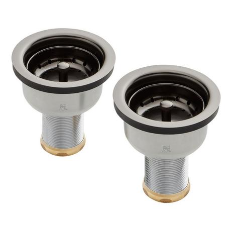 Set of 2 - Deep Strainer Basket with Lift Stopper - 3-1/2"