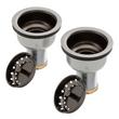 Set of 2 - Deep Strainer Basket with Lift Stopper - 3-1/2" - Gunmetal, , large image number 2