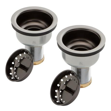 Set of 2 - Deep Strainer Basket with Lift Stopper - 3-1/2"