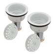 Set of 2 - Deep Strainer Basket with Lift Stopper - 3-1/2" - Matte White, , large image number 2