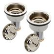 Set of 2 - Deep Strainer Basket with Lift Stopper - 3-1/2" - Polished Nickel, , large image number 2
