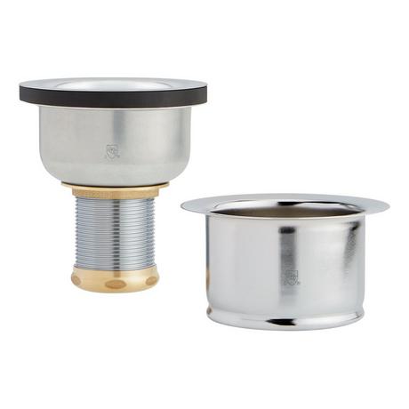 Set - Deep Disposer Flange and Deep Strainer Basket with Lift Stopper - 3-1/2"