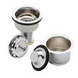 Set - Deep Disposer Flange and Deep Strainer Basket with Lift Stopper - 3-1/2" - Chrome, , large image number 2