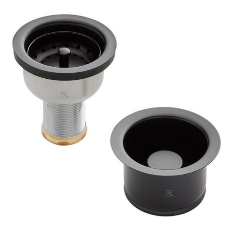 Set - Deep Disposer Flange and Deep Strainer Basket with Lift Stopper - 3-1/2"
