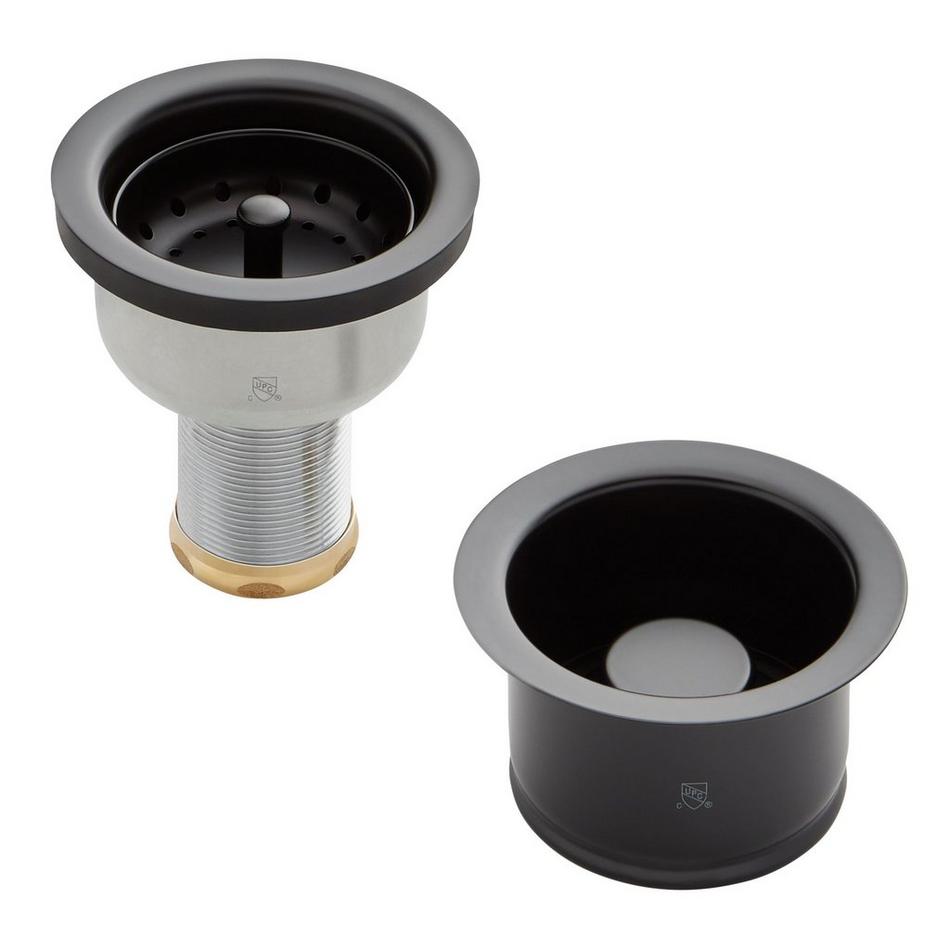 Set - Deep Disposer Flange and Deep Strainer Basket with Lift Stopper - 3-1/2", , large image number 4