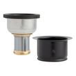 Set - Deep Disposer Flange and Deep Strainer Basket with Lift Stopper - 3-1/2" - Matte Black, , large image number 1