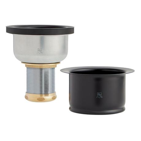 Set - Deep Disposer Flange and Deep Strainer Basket with Lift Stopper - 3-1/2"