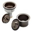 Set - Deep Disposer Flange and Deep Strainer Basket with Lift Stopper - 3-1/2" - Oil Rubbed Bronze, , large image number 2