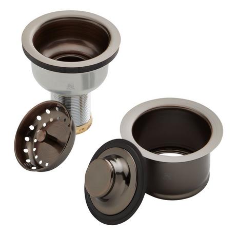 Set - Deep Disposer Flange and Deep Strainer Basket with Lift Stopper - 3-1/2"