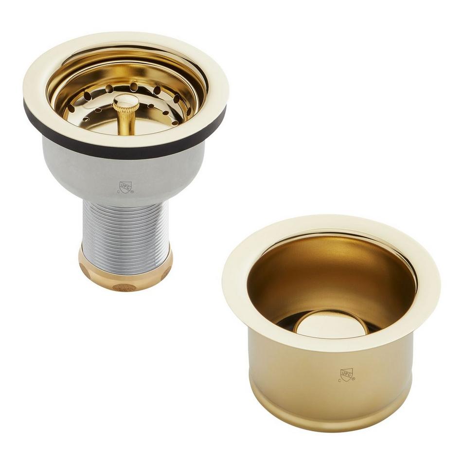 Set - Deep Disposer Flange and Deep Strainer Basket with Lift Stopper - 3-1/2", , large image number 6