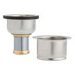 Set - Deep Disposer Flange and Deep Strainer Basket with Lift Stopper - 3-1/2" - Stainless Steel, , large image number 1