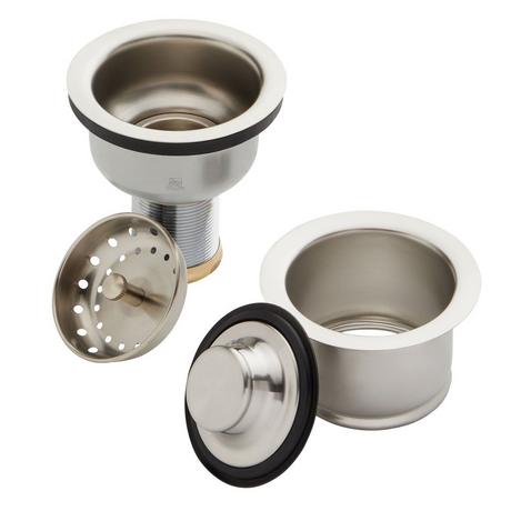 Set - Deep Disposer Flange and Deep Strainer Basket with Lift Stopper - 3-1/2"