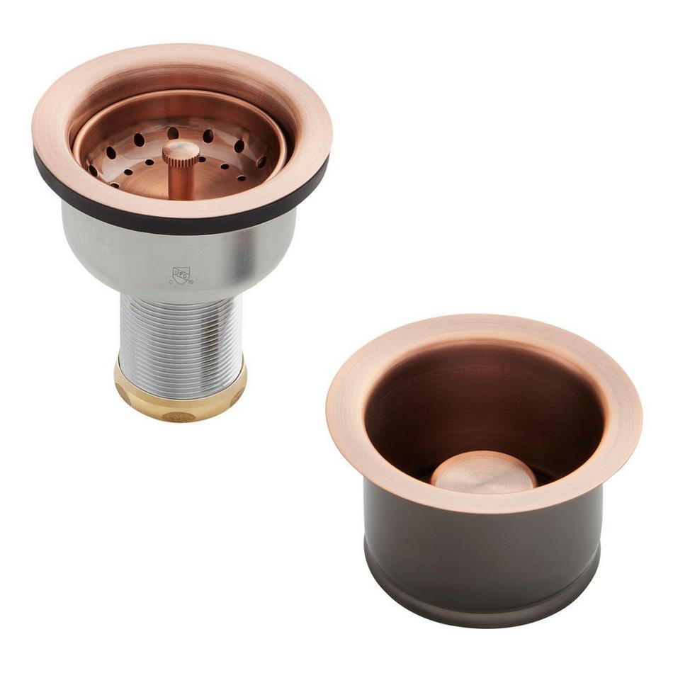 Set - Deep Disposer Flange and Deep Strainer Basket with Lift Stopper - 3-1/2", , large image number 9