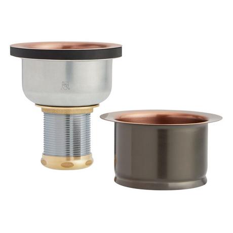 Set - Deep Disposer Flange and Deep Strainer Basket with Lift Stopper - 3-1/2"